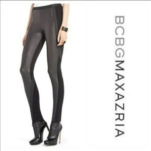 BCBG  maxazria leather pants legging